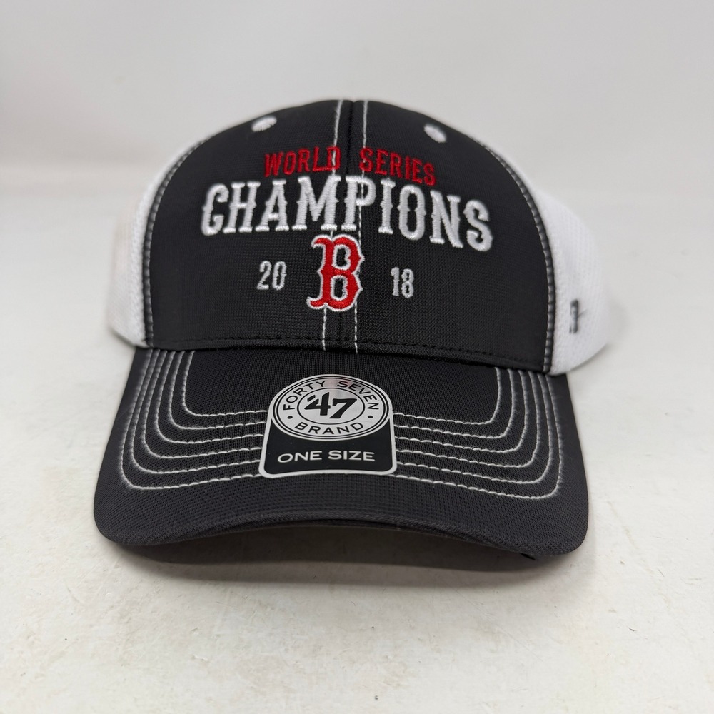 Boston Red Sox Hat OS Gray MLB Baseball 2018 World Series MVP Mesh 47 Brand NEW